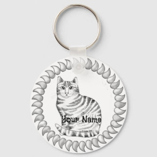 Mouser Tabby Cat Keychain