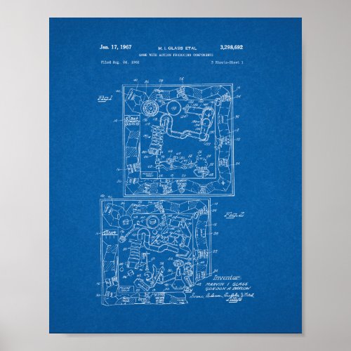 Mousetrap Board Game Patent _ Blueprint Poster