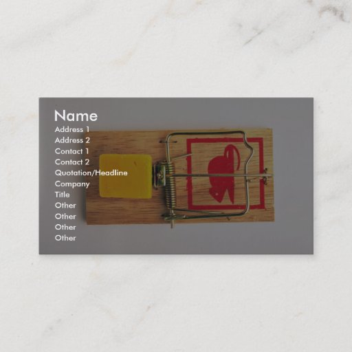 Customizable Mousetrap Business Card Templates
