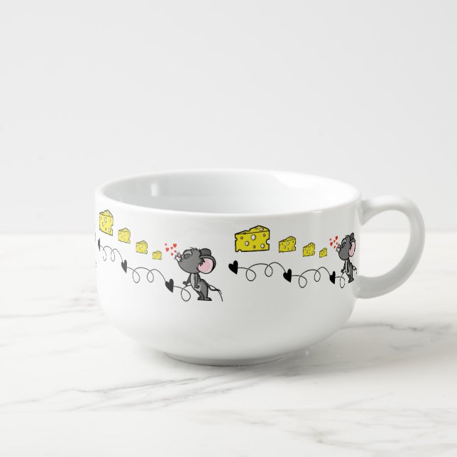 Mousey Cheesy Kisses Soup Mug (Left)