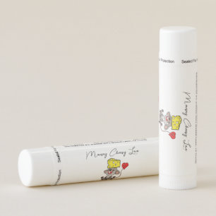 Mousey Cheesy Love Red Hearts Lip Balm