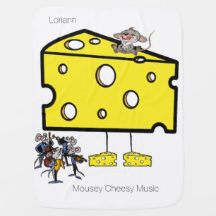 Mousey Cheesy Music  Baby Blanket
