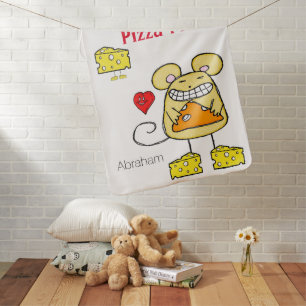 Mousey Cheesy Pizza Pie Baby Blanket
