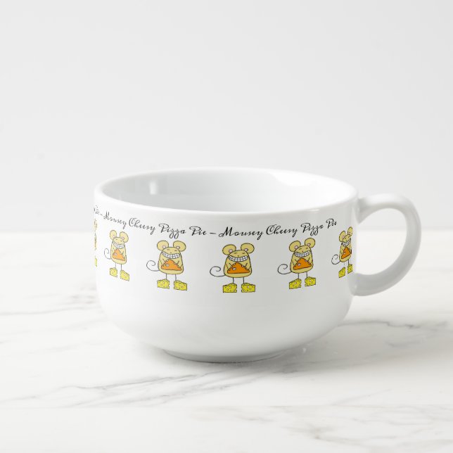 Mousey Cheesy Pizza Pie Soup Mug (Left)