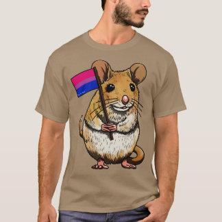 Mousie with Bi Flag T-Shirt