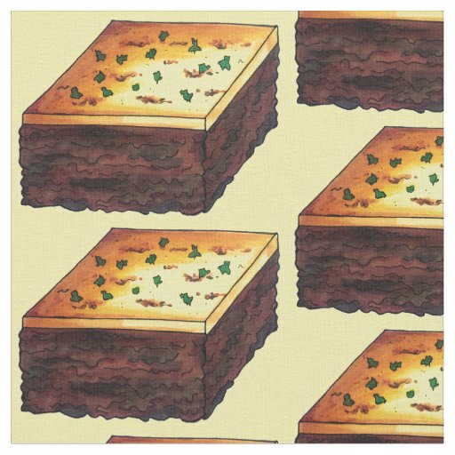 Moussaka Greek Mediterranean Food Eggplant Potato Fabric