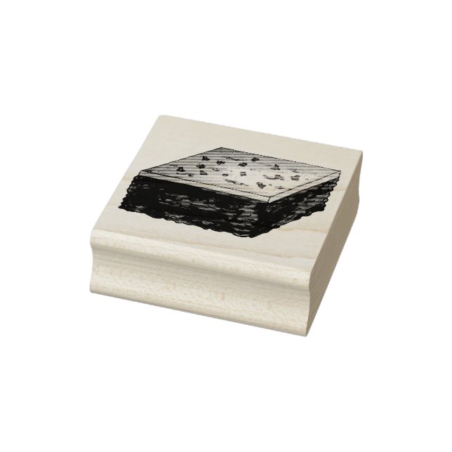 Moussaka Greek Mediterranean Food Eggplant Potato Rubber Stamp (Stamp)