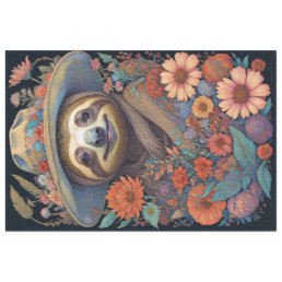 Mousseline Cute Sloth &amp; Flower Hat v2 Tissue paper