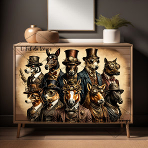 Mousseline Dog Family Steampunk Hat Tissue paper