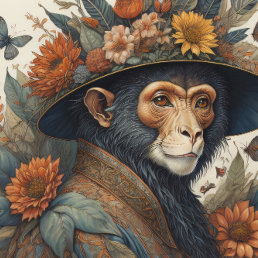 Mousseline Flower Hat Monkey chimp v5 Tissue paper