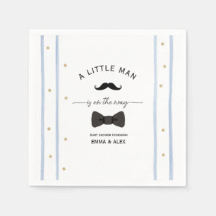 Moustache A little man is on the way Napkins