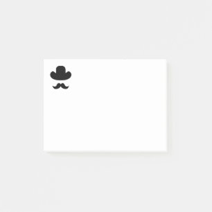 Moustache and hat post-it notes