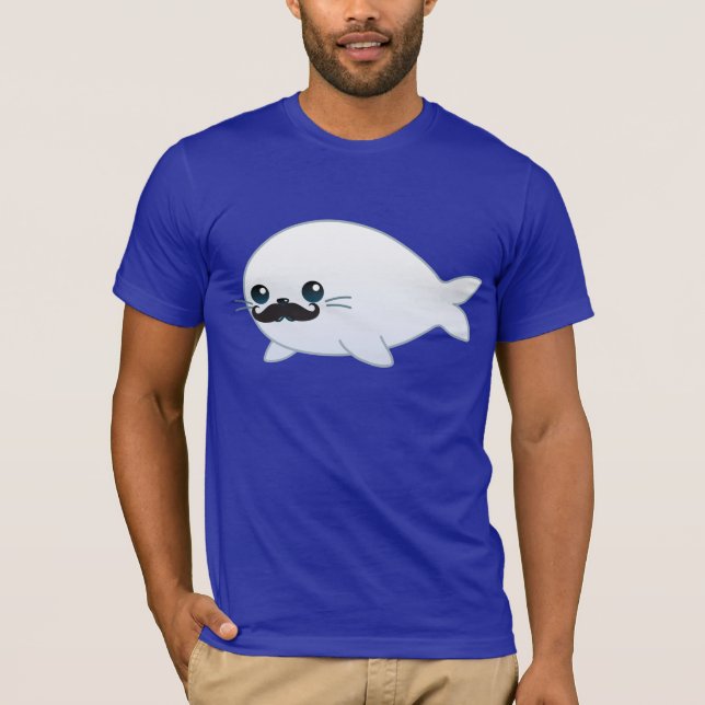 Moustache Baby Seal T-Shirt (Front)