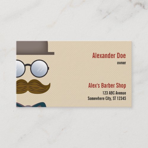 Moustache Barber Shop Business Card