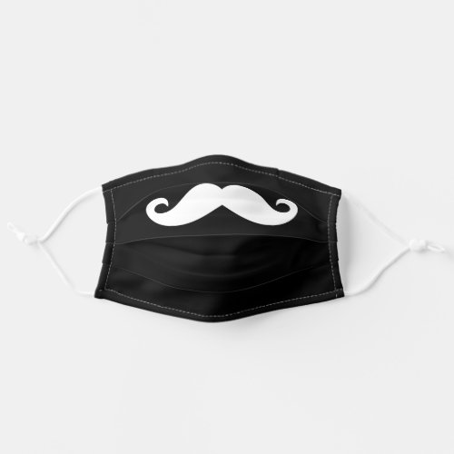 Moustache Black Adult Cloth Face Mask