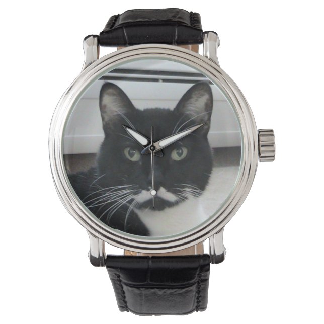 Moustache Cat Watch (Front)