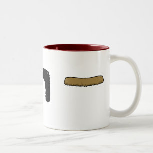 MOUSTACHE CUP! Two-Tone COFFEE MUG