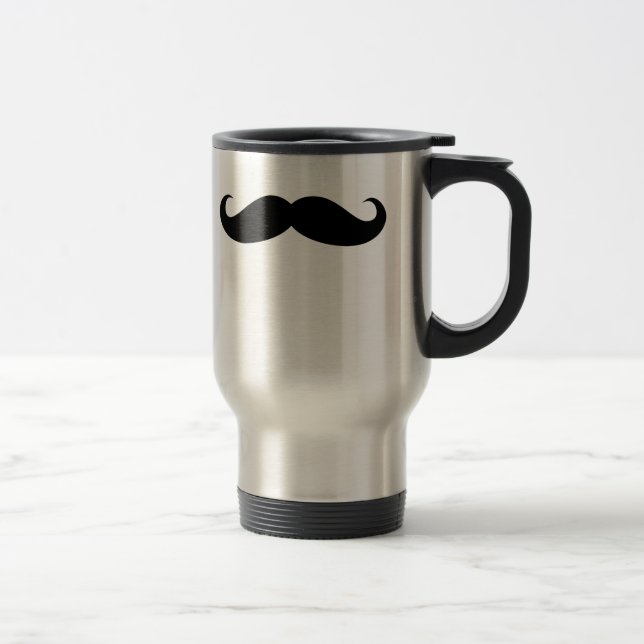Moustache disguise funny mustache facial hair travel mug (Right)