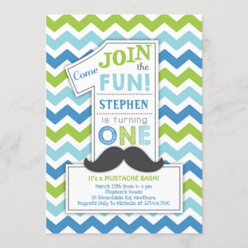 Moustache First Birthday Invitation  Little Man Invitation by ApplePaperie at Zazzle