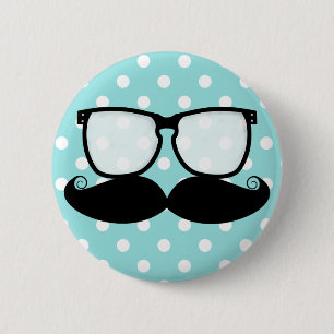 Moustache Flair Button