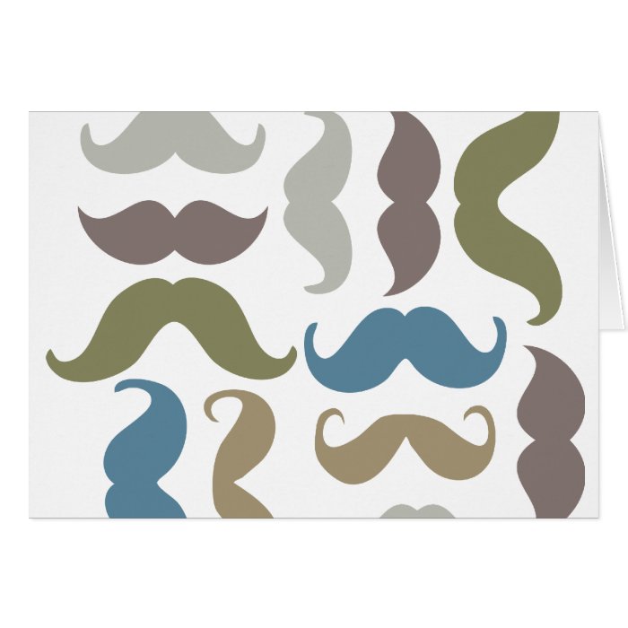 Moustache greeting card