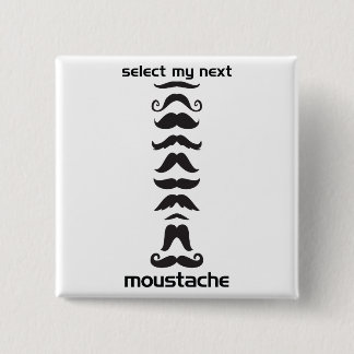 Moustache Line Up Pinback Button