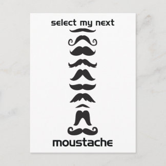 Moustache Line Up Postcard