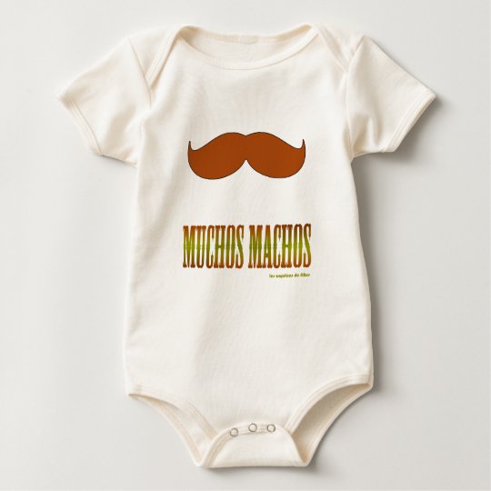 moustache.macho. baby bodysuit