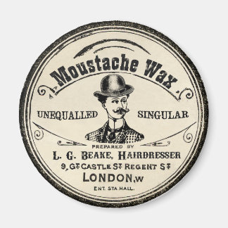 Moustache Mustach Wax Vintage Magnet