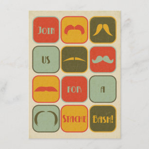 Moustache Mustache 40th Birthday Party Invitation