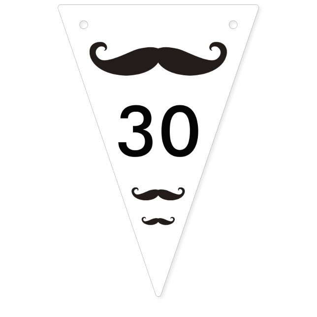 Moustache / Mustache / Schnurrbart + your ideas Bunting Flags (First Flag)