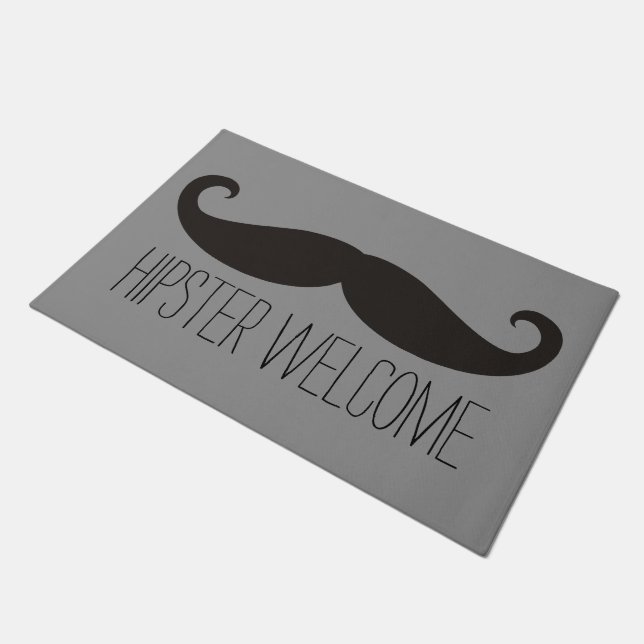 Moustache / Mustache / Schnurrbart + your ideas Doormat (Angled)