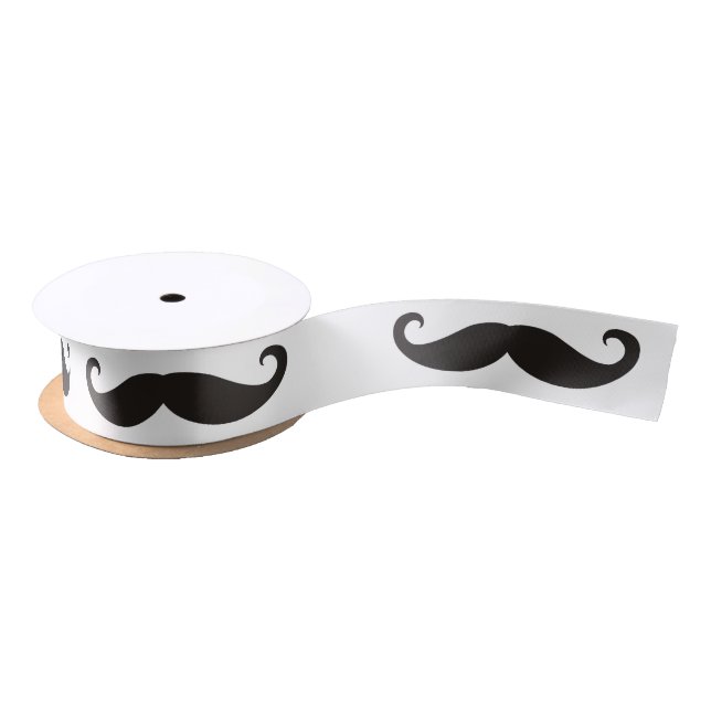 Moustache / Mustache / Schnurrbart + your ideas Satin Ribbon (Spool)