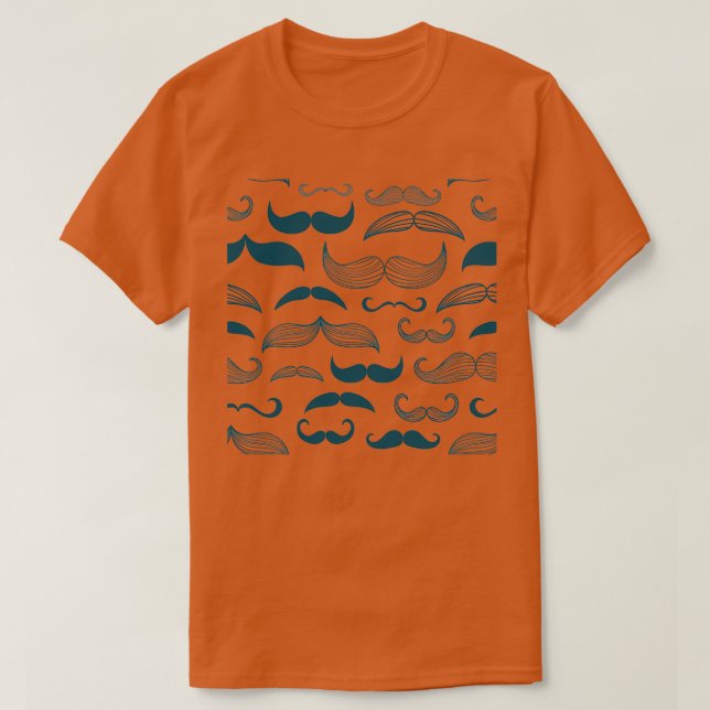 moustache Pattern Movember grow T-Shirt (Design Front)