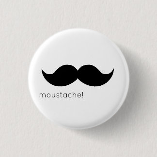 moustache pinback button