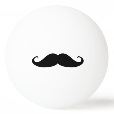 Moustache ping pong ball
