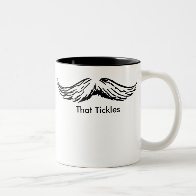 Moustache The MUSEUM Zazzle Gifts, That Tickles .. Two-Tone Coffee Mug (Right)