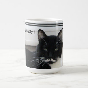 Moustache Tuxedo Cat (Seriously) Mug
