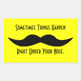 Moustaches Happen Rectangular Sticker