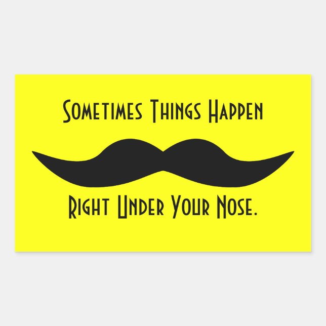 Moustaches Happen Rectangular Sticker (Front)