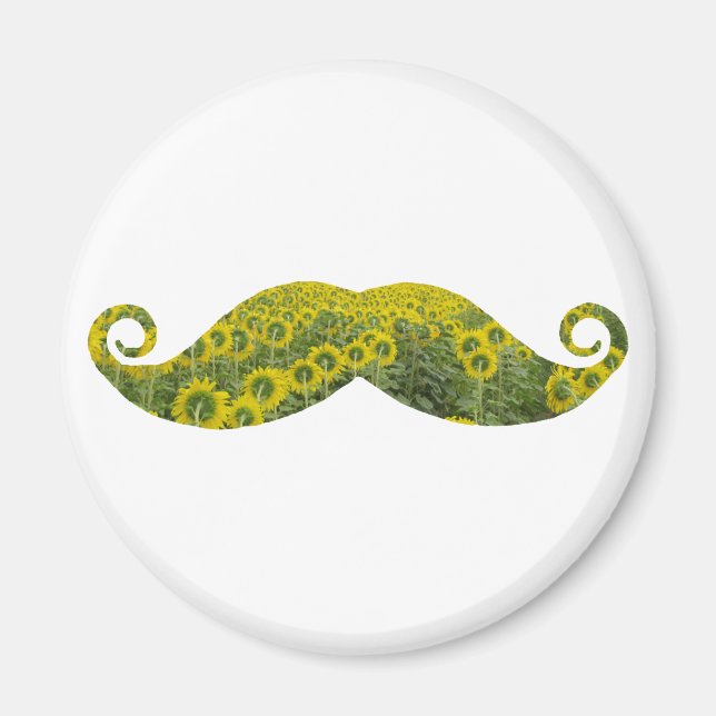 Moustcahe, Mustache  Flowers Funny  Magnet (Front)