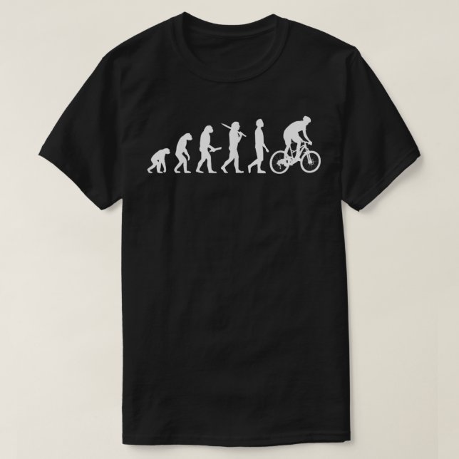 Moutain biking evolution gift for mountain bikers T-Shirt (Design Front)