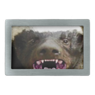 mouth bite honey badger belt buckle