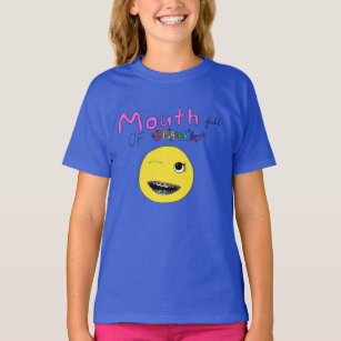 Mouth full of Sparkles braces tee shirt - colors