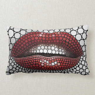 Mouth Made of Circles Lumbar Pillow
