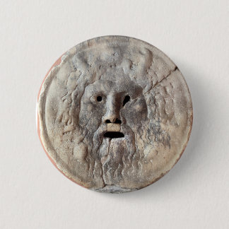 Mouth of Truth - La Bocca della Verità, Rome Italy Button