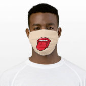 MOUTH STICKING OUT TONGUE CLOTH FACE MASKS (Worn)