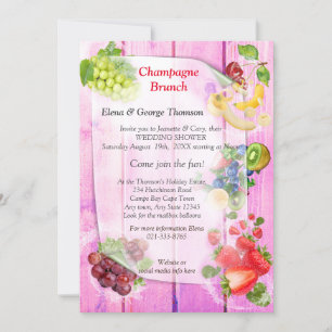Mouth-watering Tropical Fruits Invitation