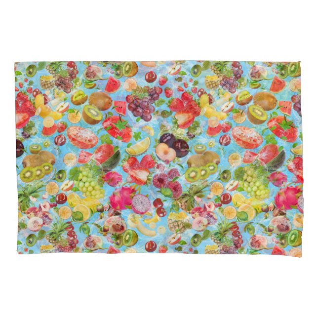 Mouth-watering Tropical Fruits Pillow Case (Front)