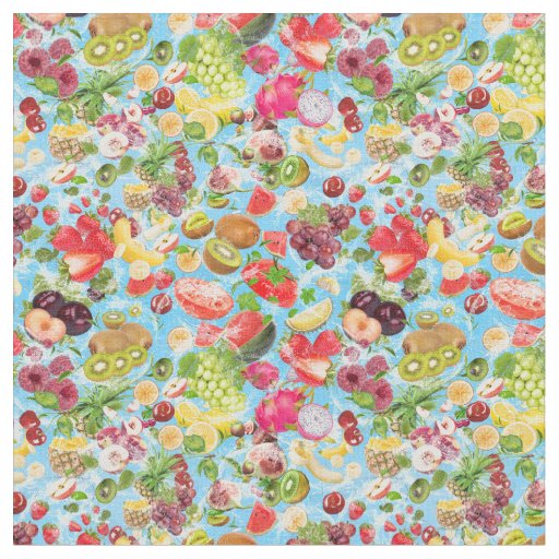 Mouth-watering Tropical Fruits repeats Fabric